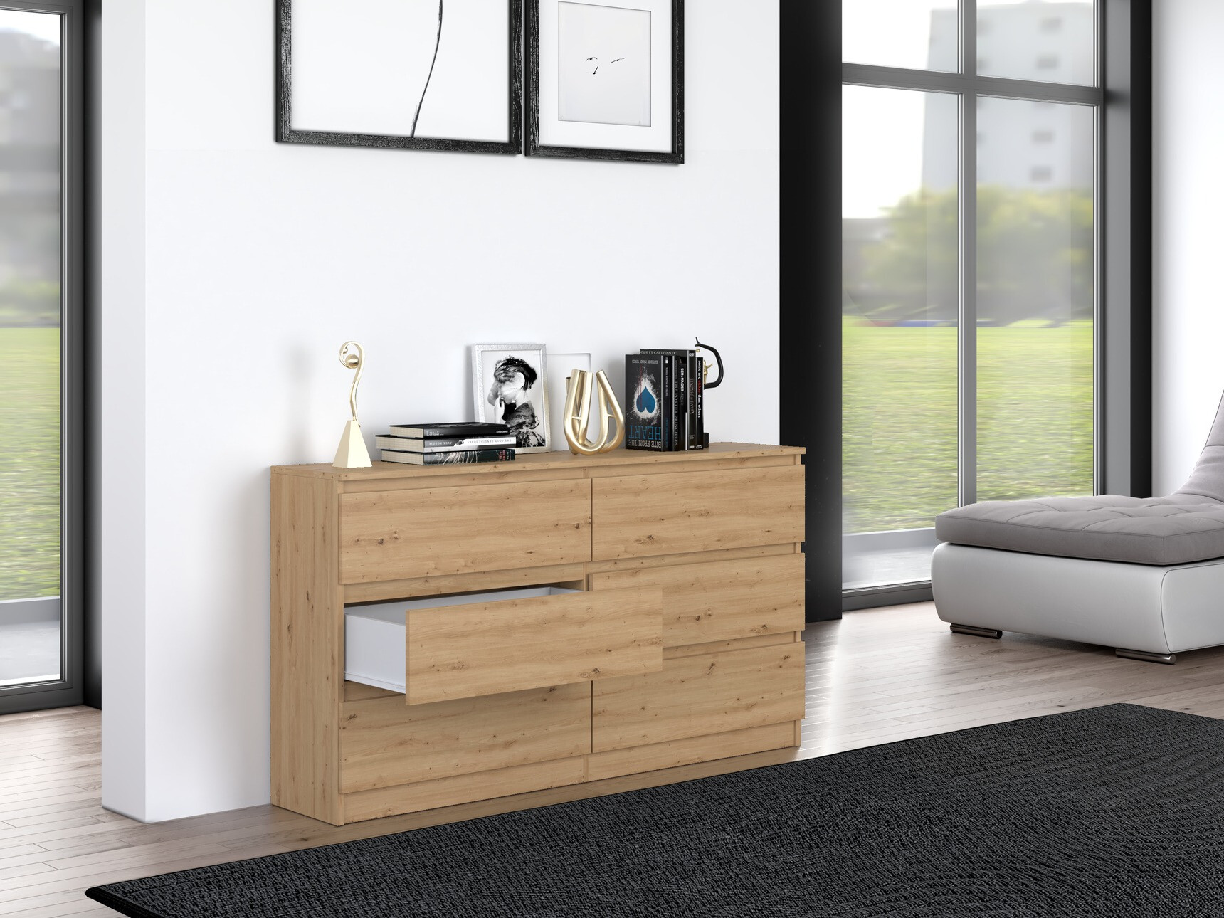 Cómoda Elbvelu 102 (Roble Artisan)