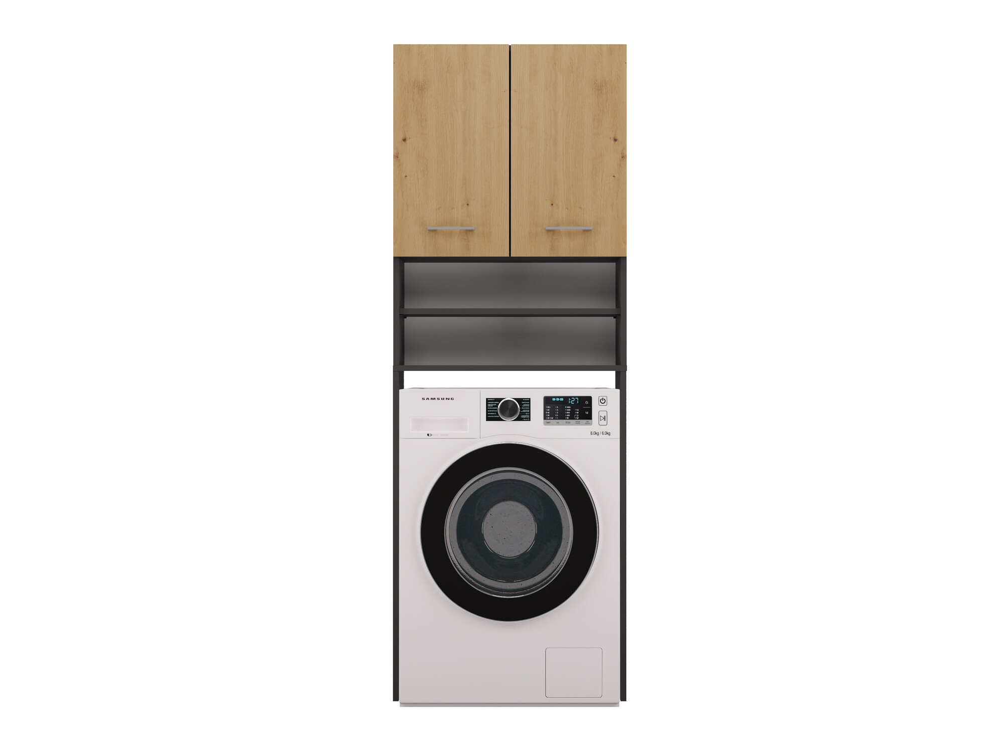 Estantería para baño Balelbo 104 (Antracita + Roble Artisan)