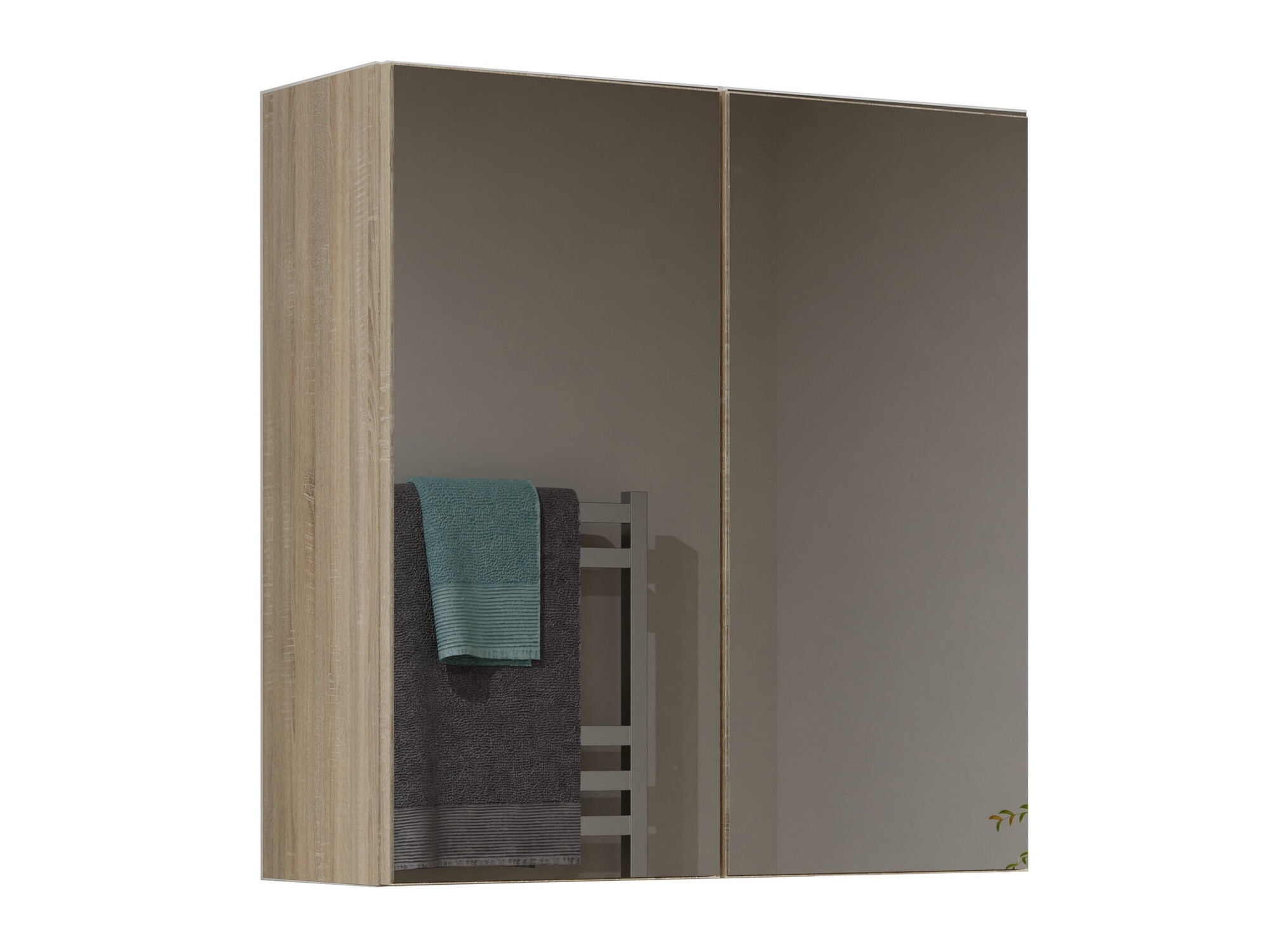 Mueble con espejo para baño Balelbo 101 (Roble Sonoma)