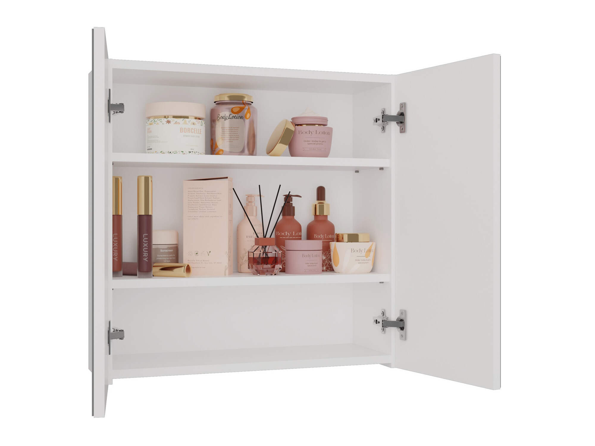 Mueble para baño con espejo Balelbo 101 (Blanco)