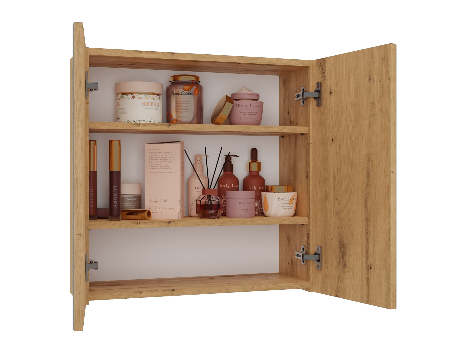 Mueble para baño con espejo Balelbo 101 (Roble Artisan)