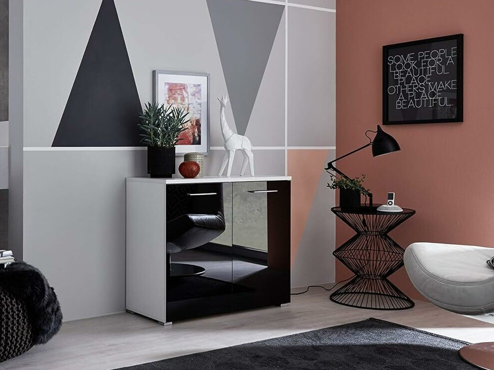 Aparador Sacramento 351 (Gloss antracita + Blanco)