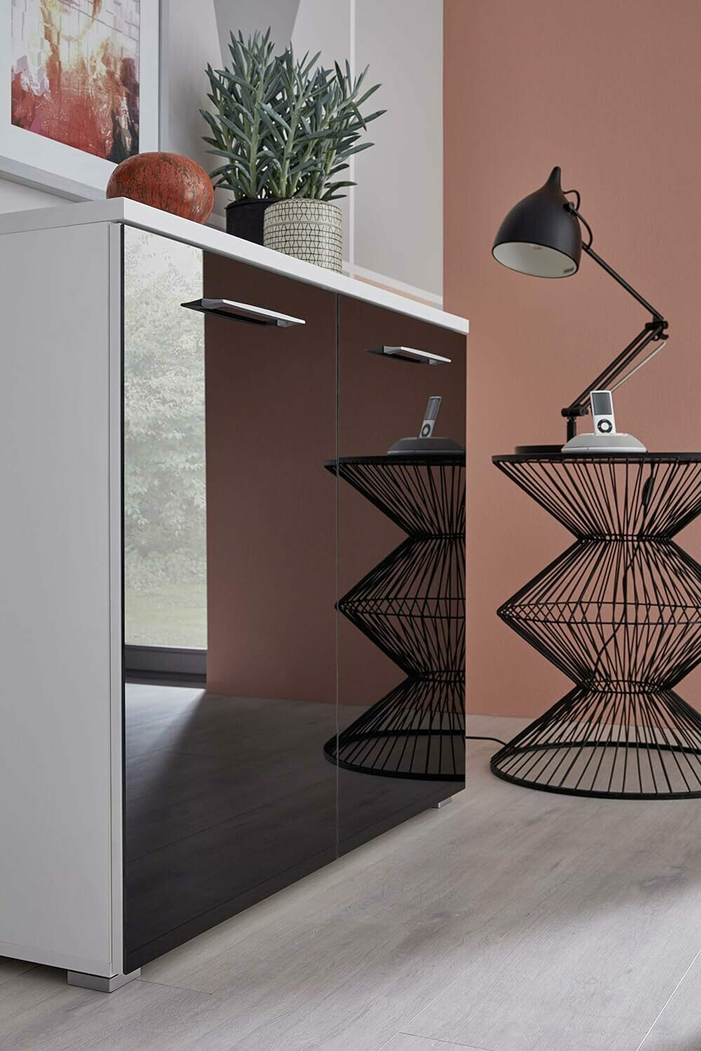 Aparador Sacramento 351 (Gloss antracita + Blanco)