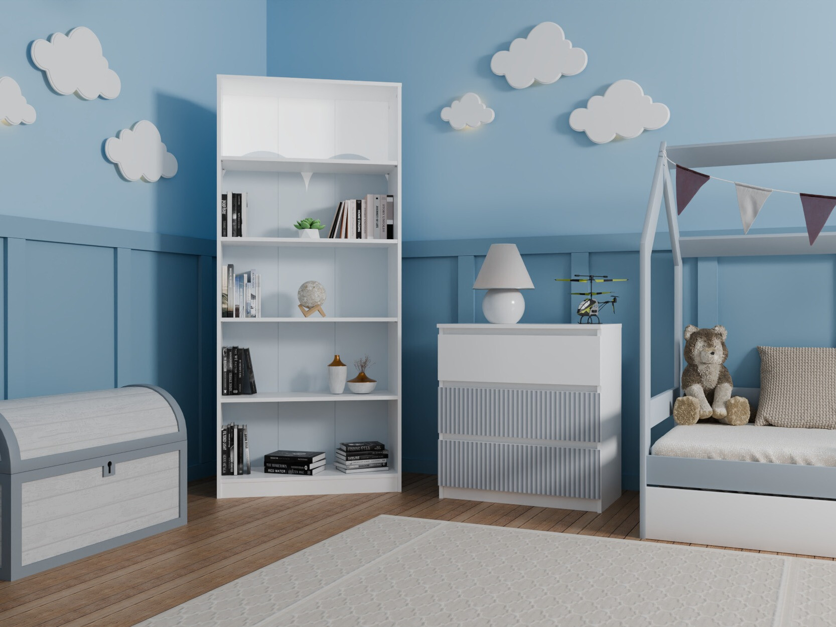 Cómoda Mortore 102 (Azul)