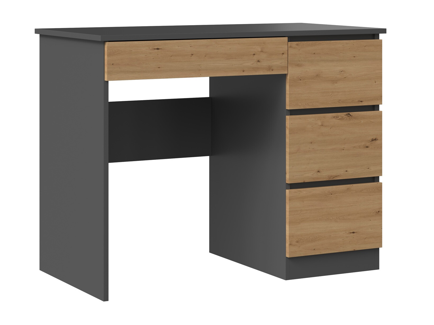 Mesa de oficina Elbvelu 108 (Antracita + Roble Artisan)