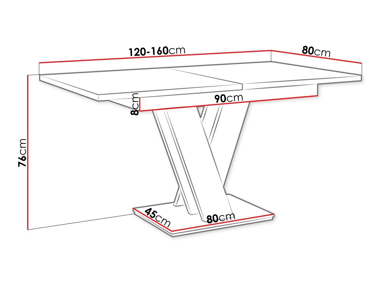 Mesa Musus (Blanco + Hormigón)