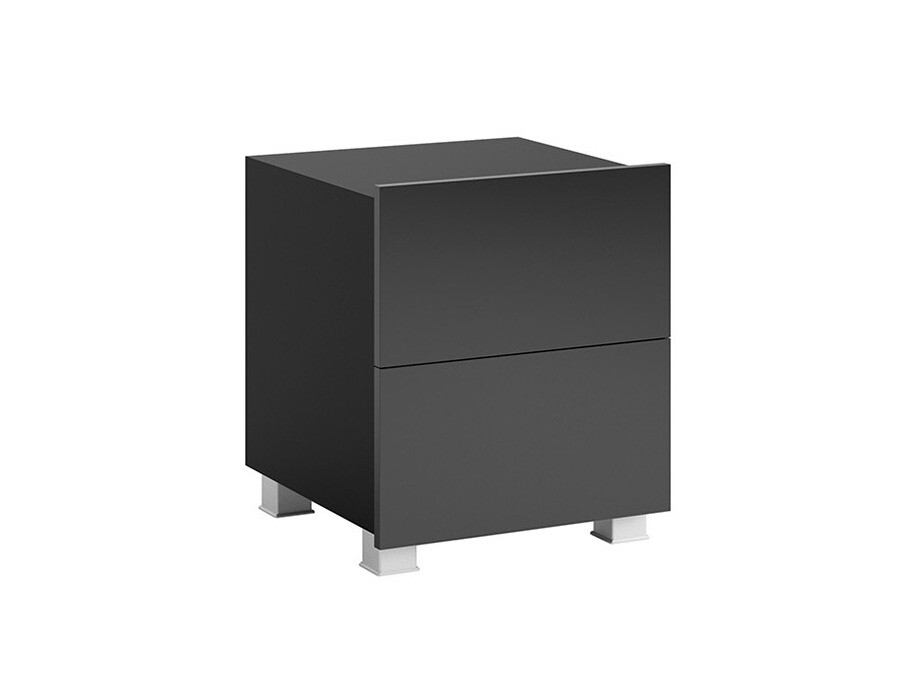 Mesilla de noche Tivdalu 127 (Negro + Negro brillante)