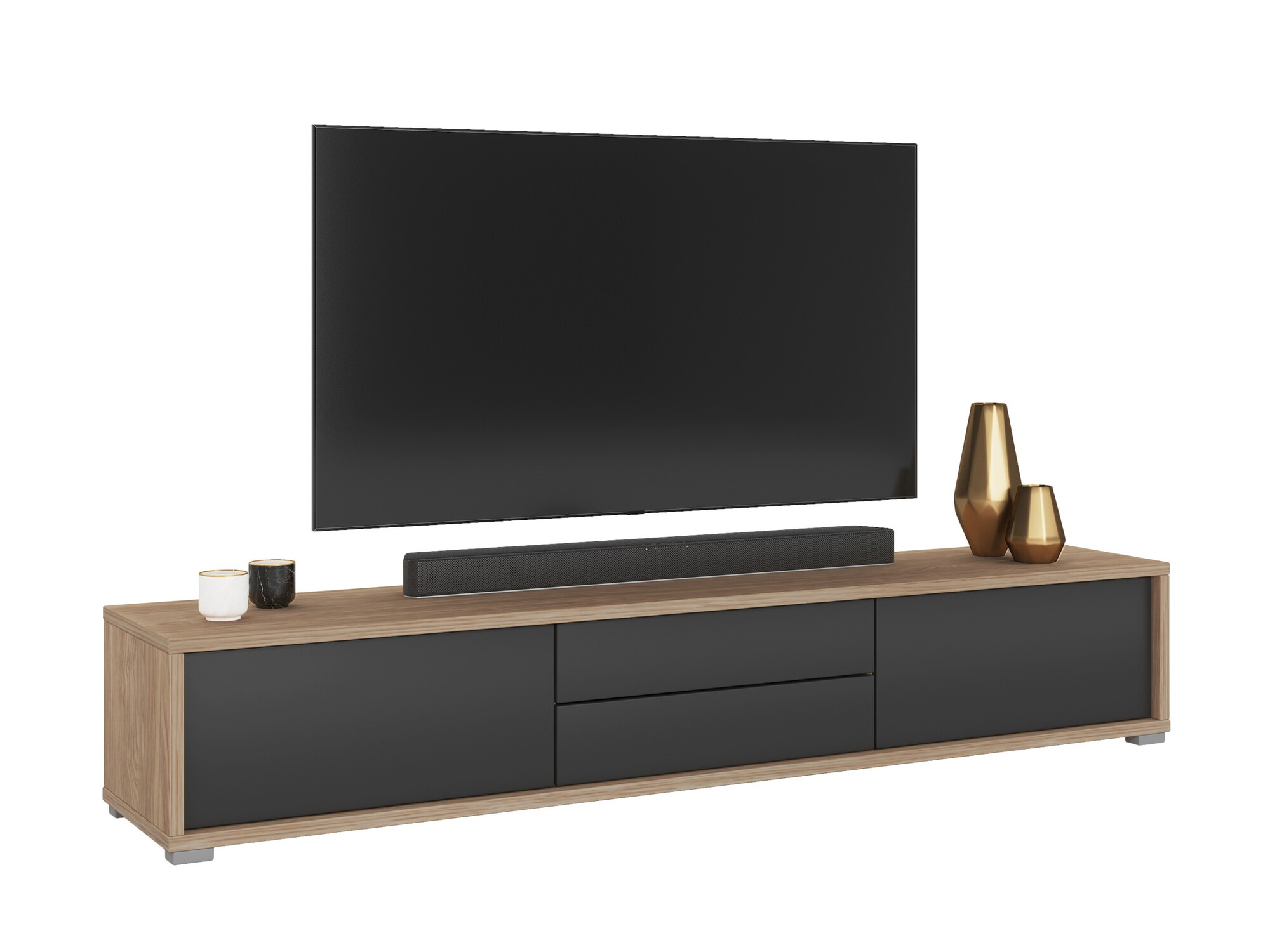 Mueble TV Austin 325 (Roble + Antracita)