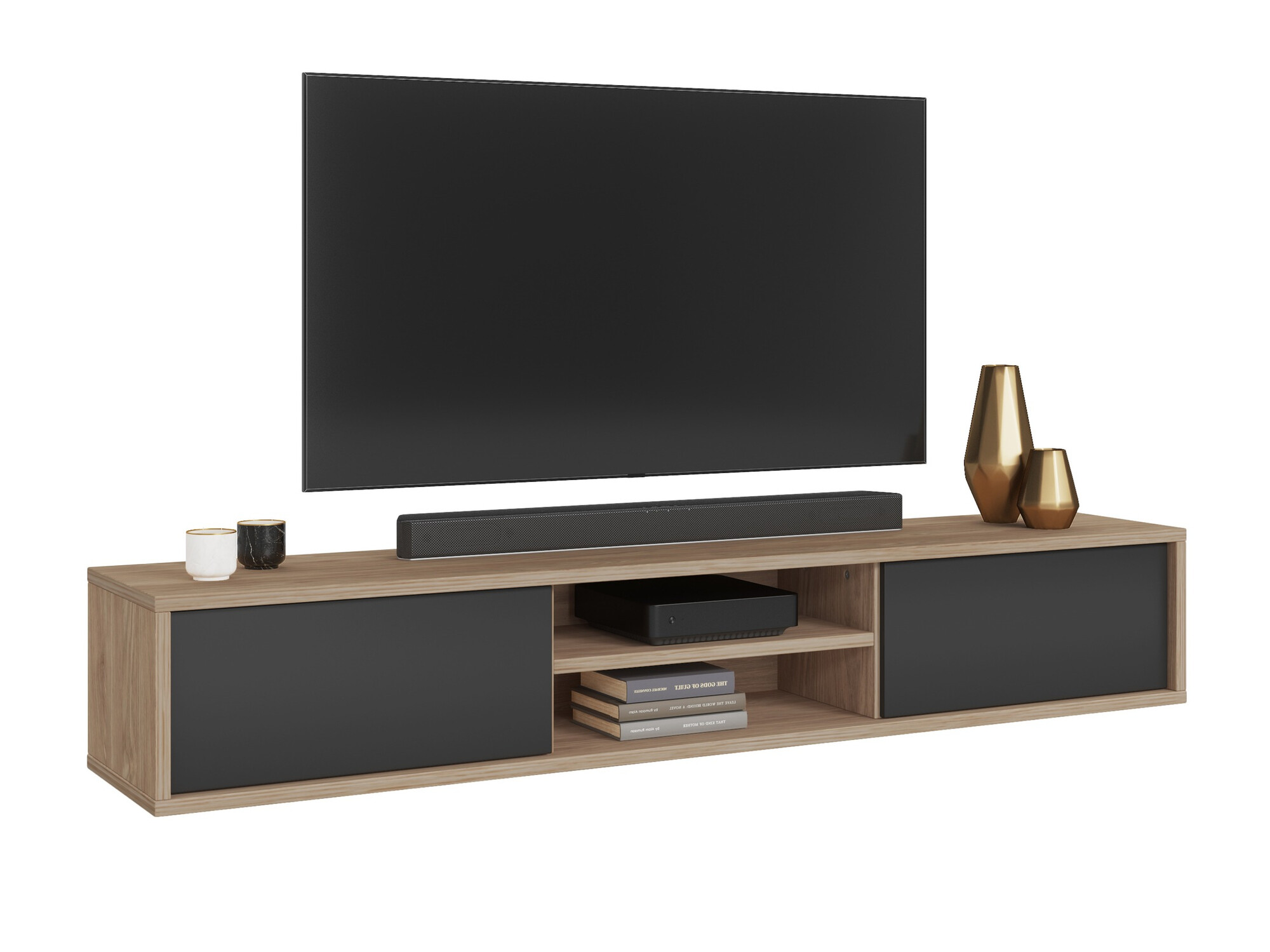 Mueble TV Austin 326 (Roble + Antracita)