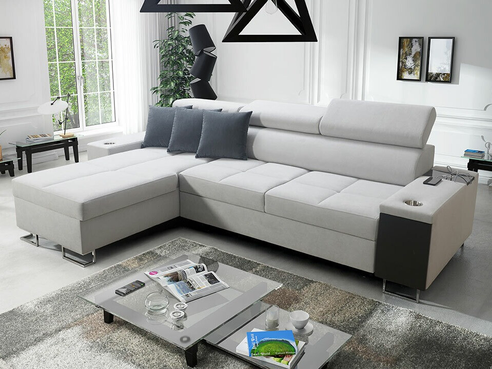 Sofá rinconero Pearland 108 (Uttario Velvet 2973 + Uttario Velvet 2970)