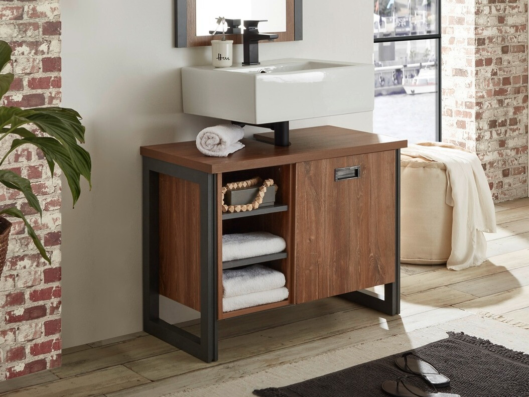 Armario de baño de pie para lavabo Virmeli 139