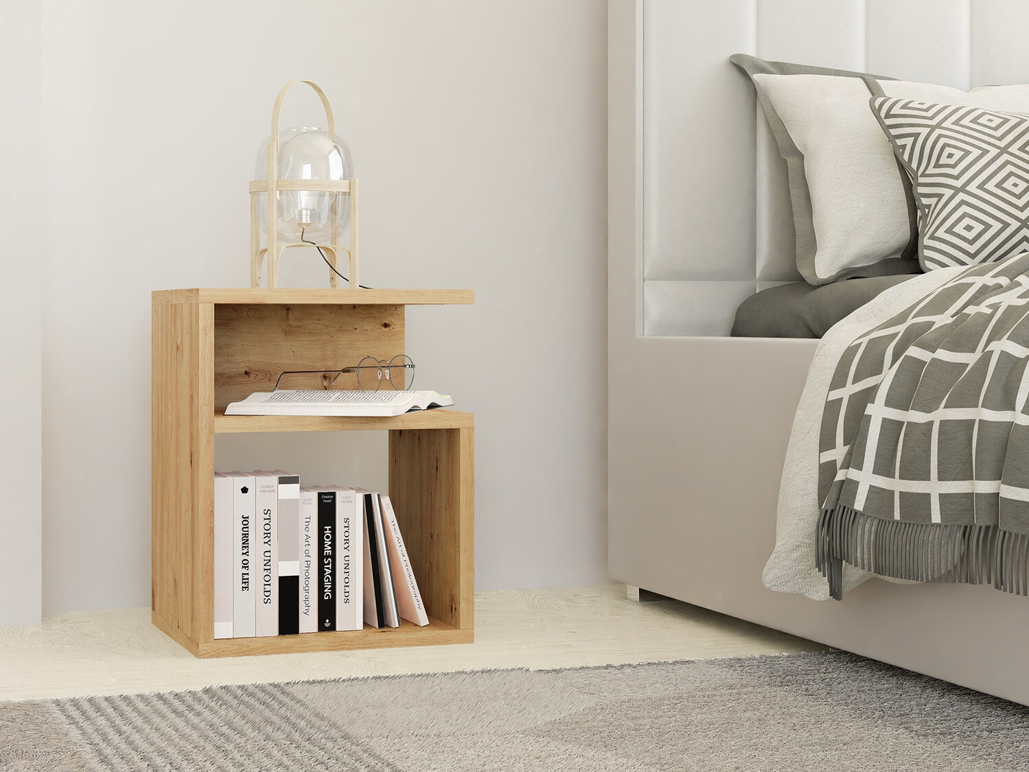 Mesilla de noche Mandeville 202 (Roble Artisan)