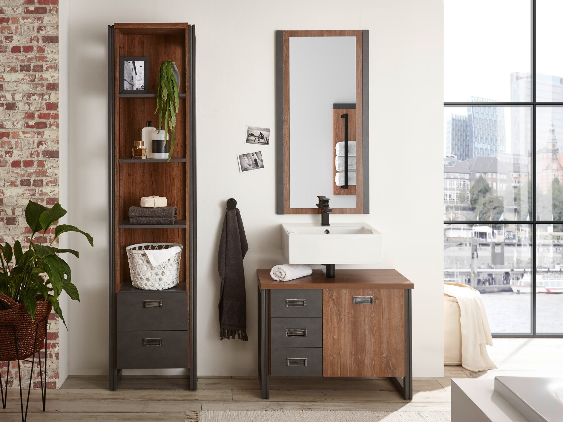 Conjunto de mueble de baño Virmeli 150