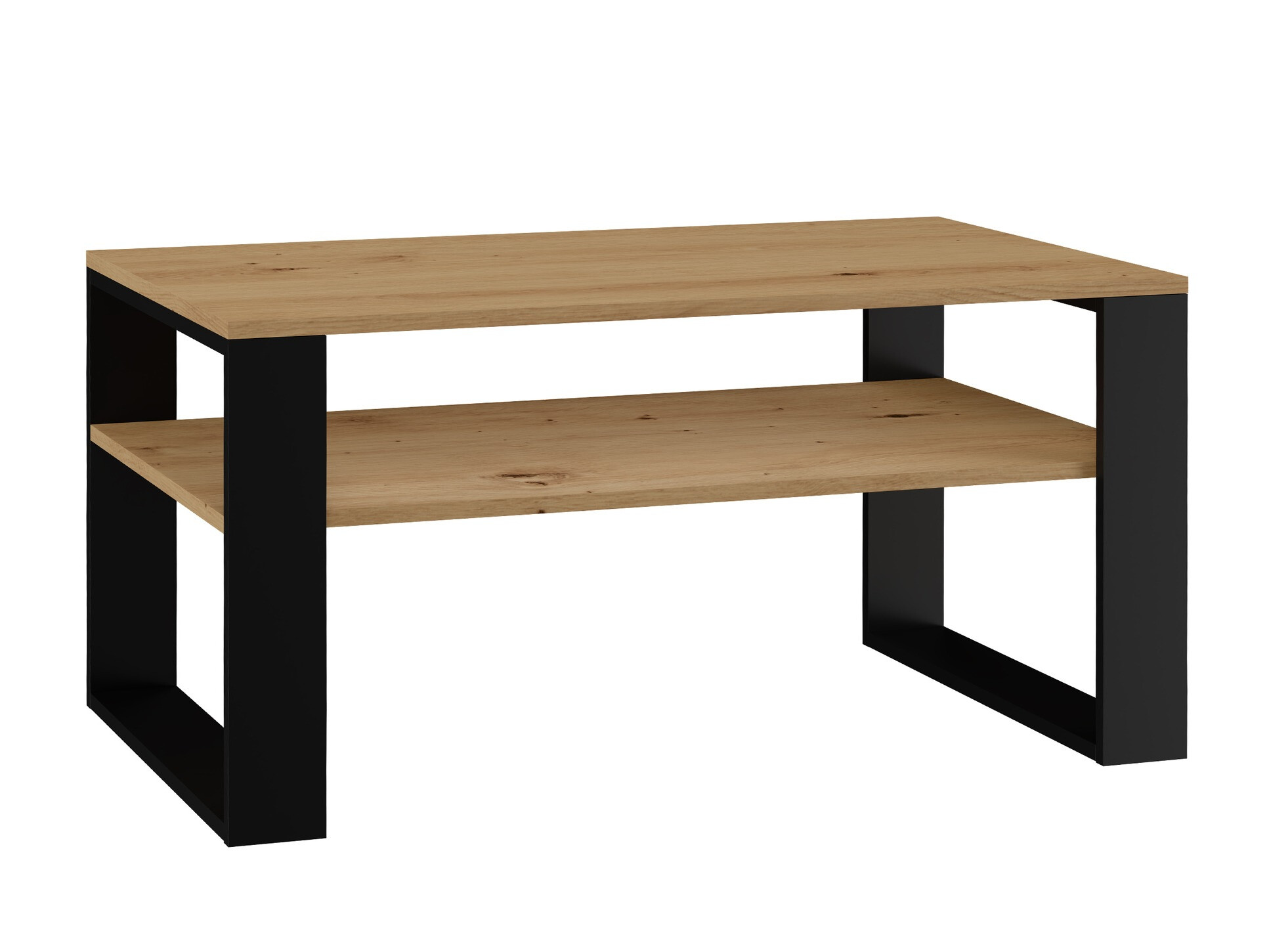 Mesa de centro Mandeville 208 (Roble Artisan + Negro)