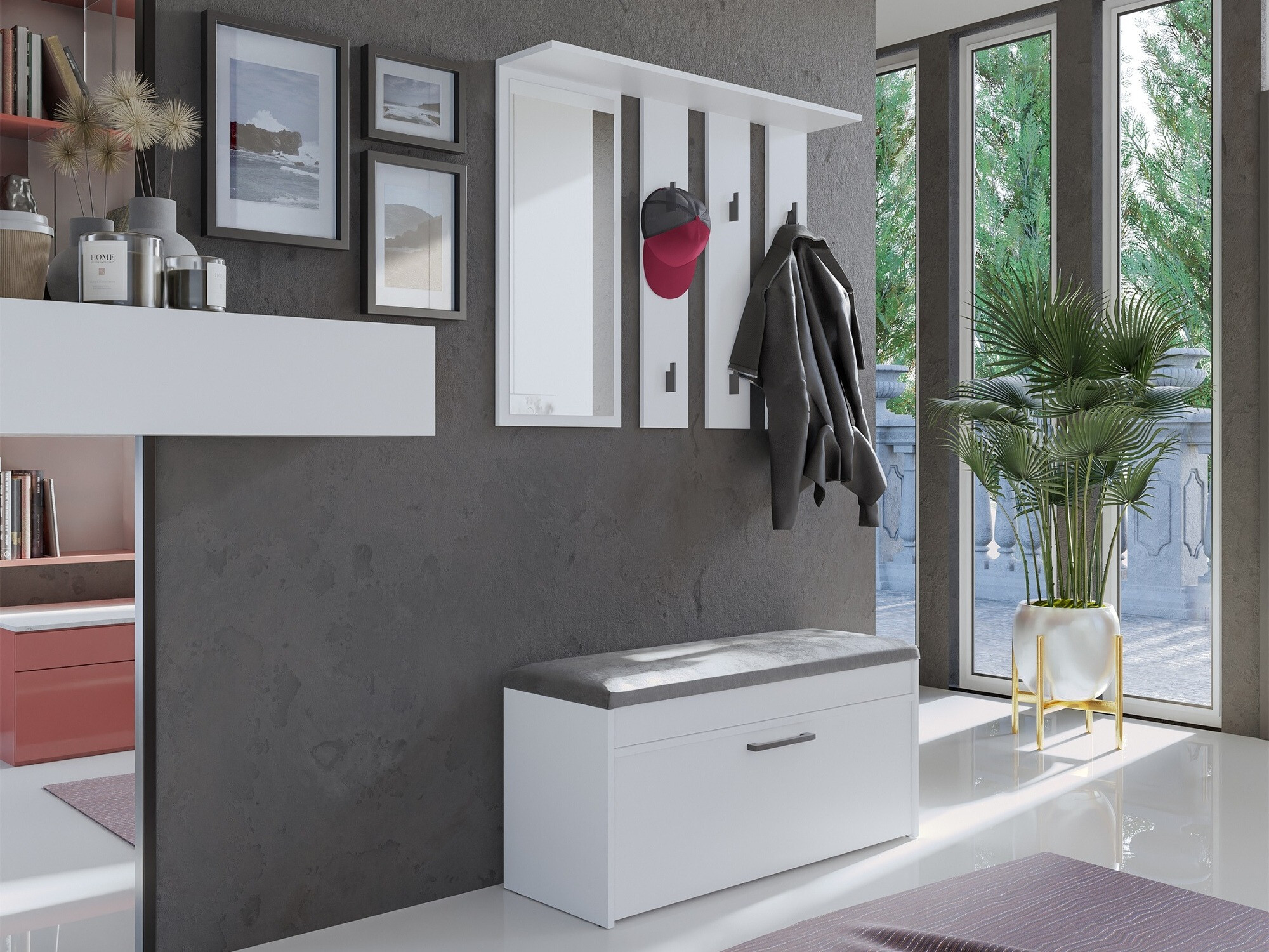 Perchero Mandeville 210 (Blanco)