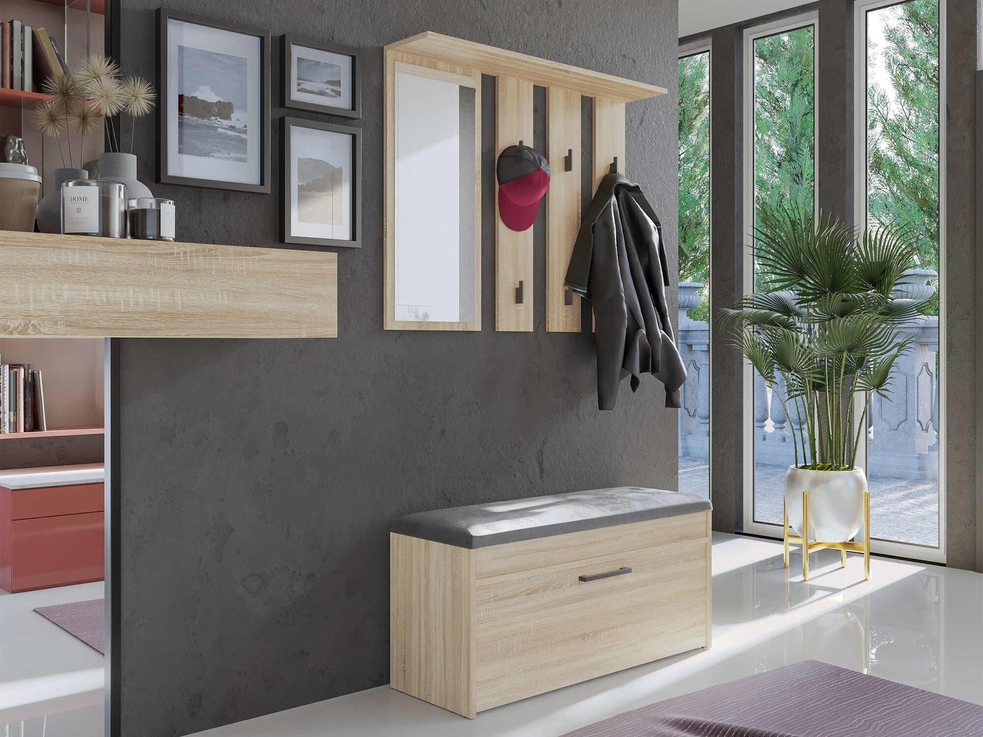 Perchero Mandeville 210 (Roble Sonoma)