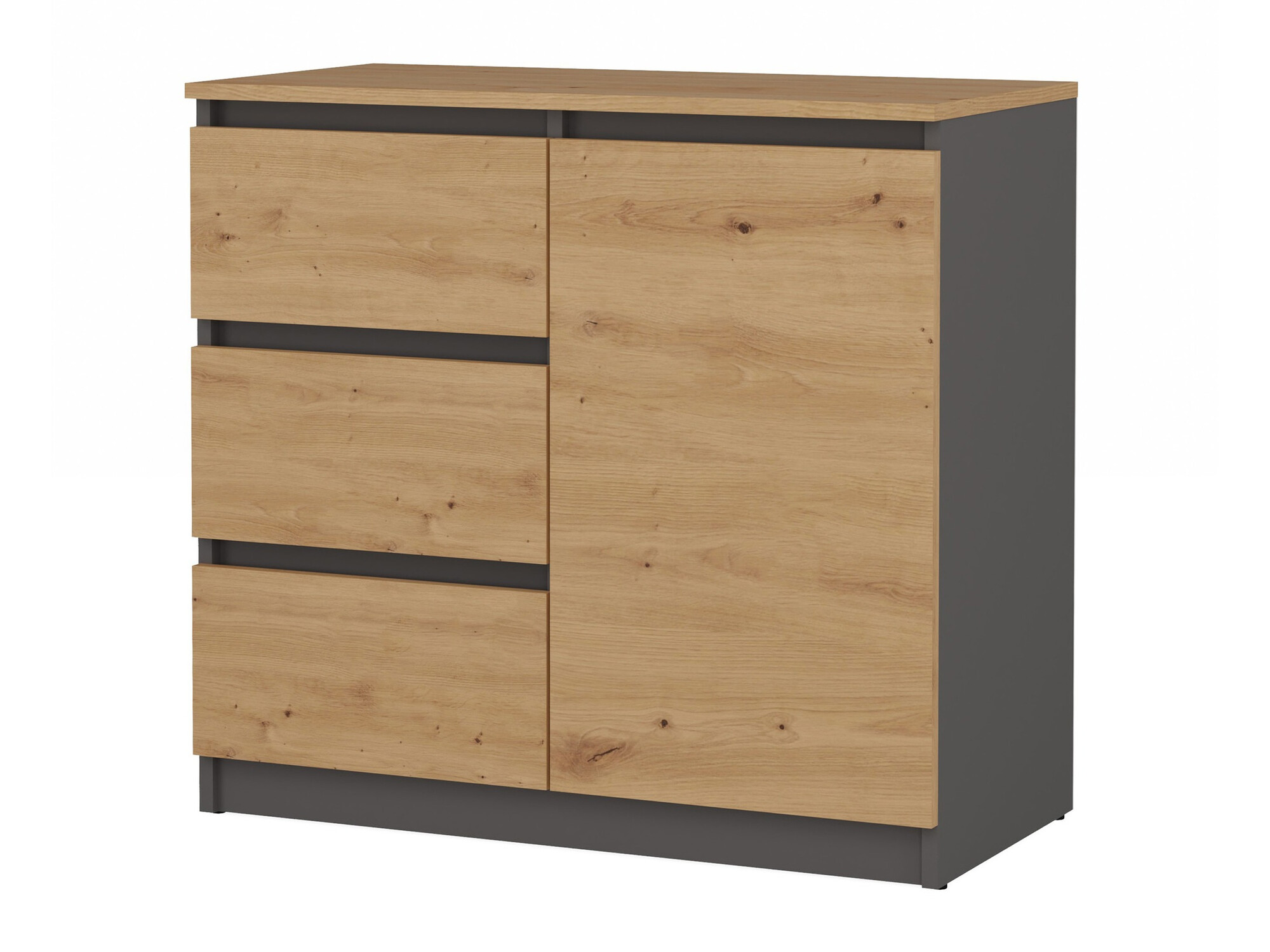 Cómoda Elbvelu 110 (Roble Artisan + Antracita)