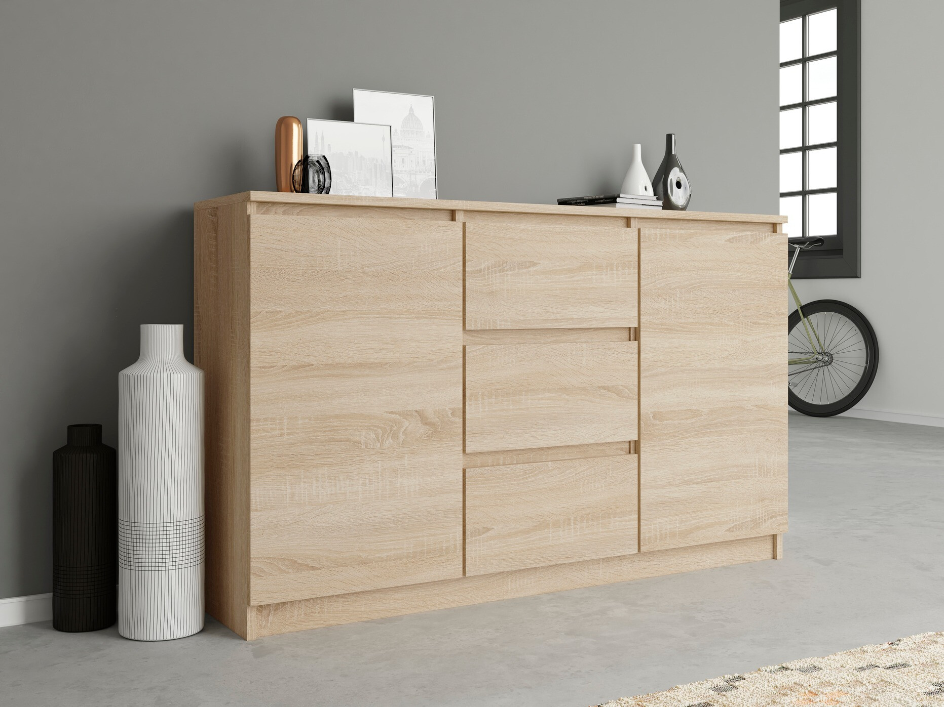 Cómoda Elbvelu 112 (Roble Sonoma)