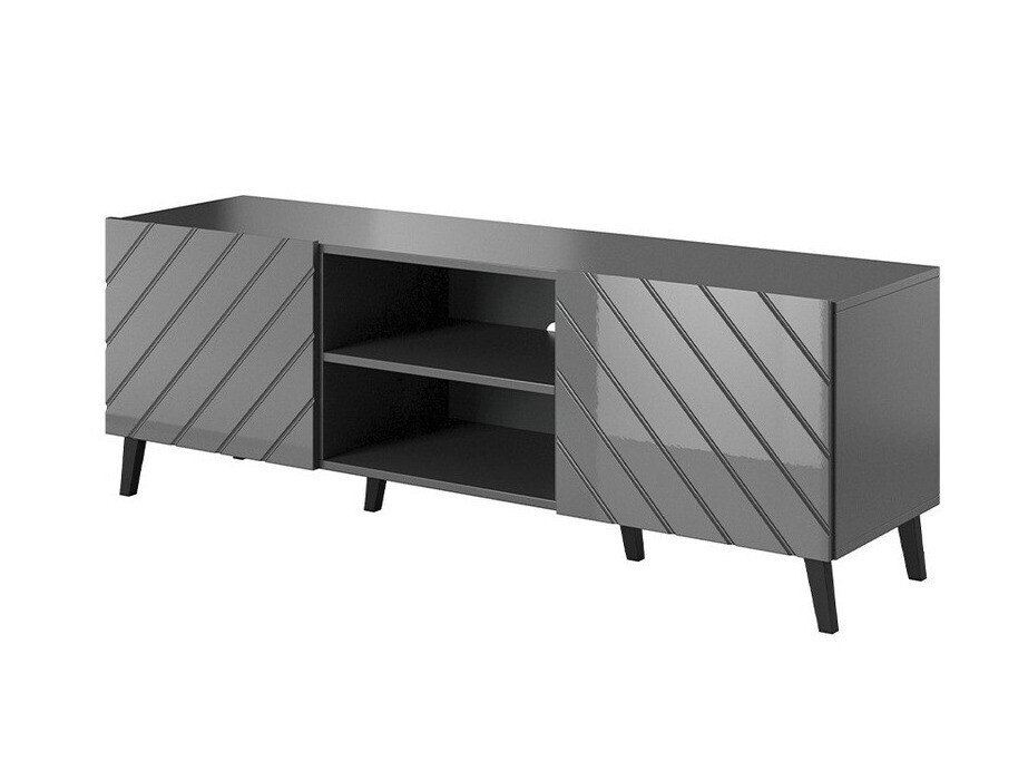 Mueble TV Charlotte 144 (Grafito + Grafito brillante)