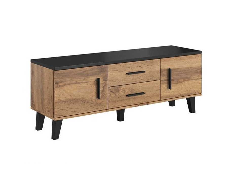 Mueble TV Larfloi 103 (Roble wotan + Negro)