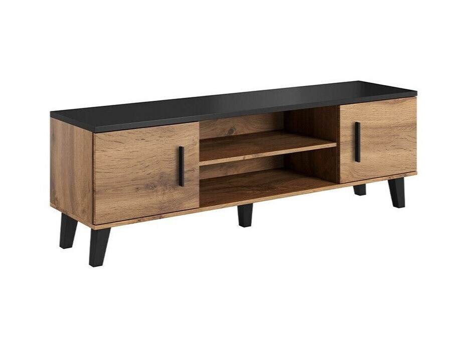 Mueble TV Larfloi 108 (Roble wotan + Negro)