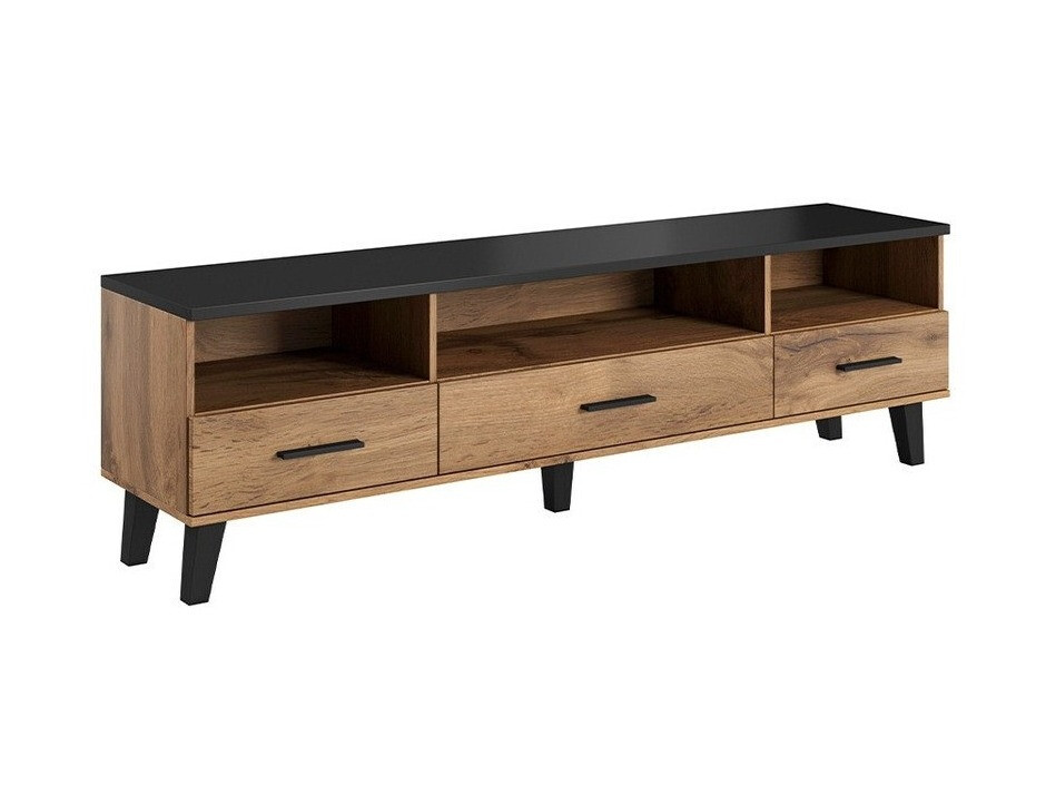 Mueble TV Larfloi 109 (Roble wotan + Negro)