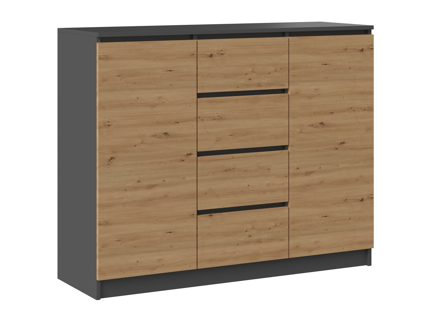 Cómoda Elbvelu 113 (Antracita + Roble Artisan)