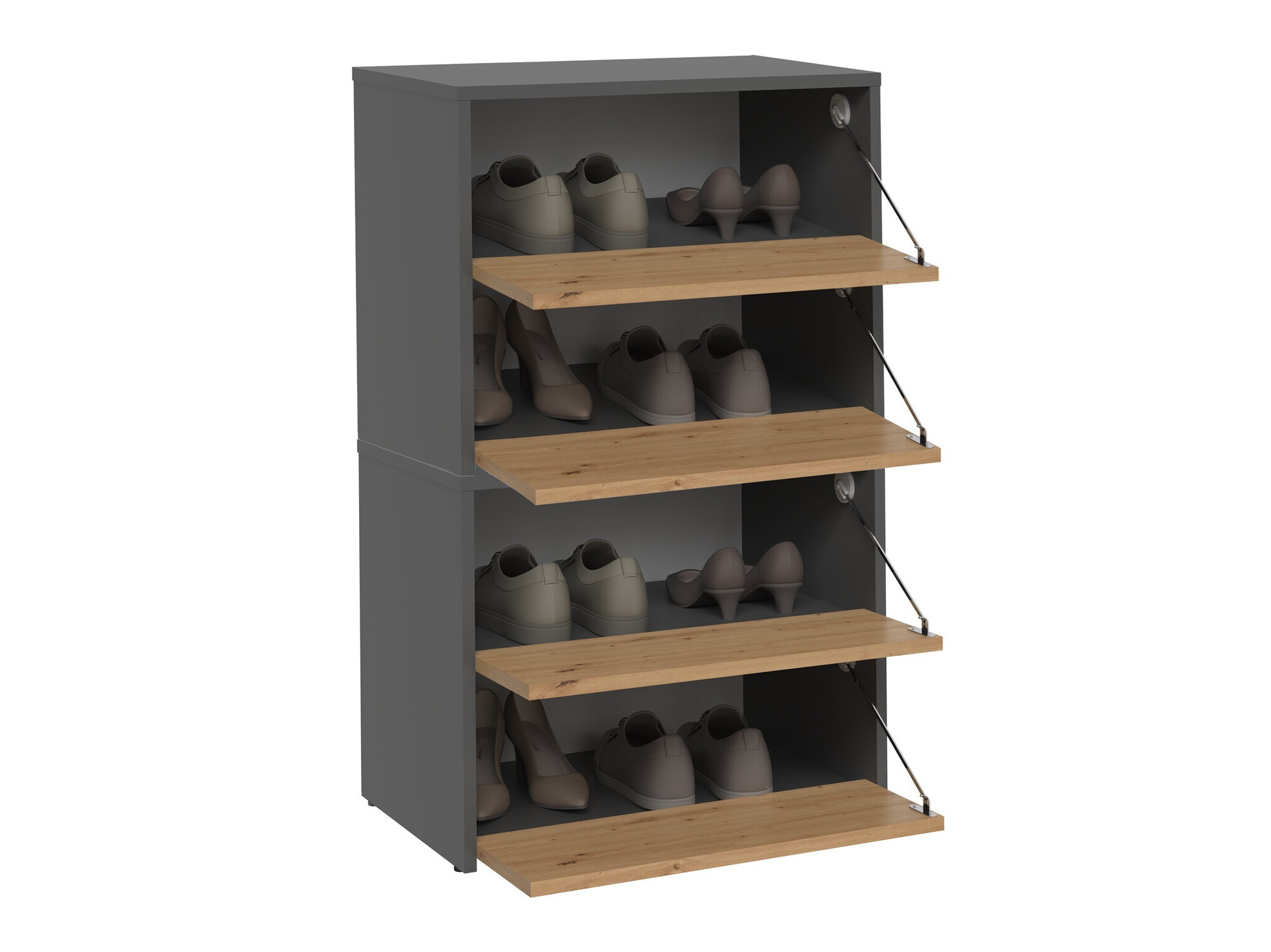 Zapatero Mandeville 223 (Antracita + Roble Artisan)