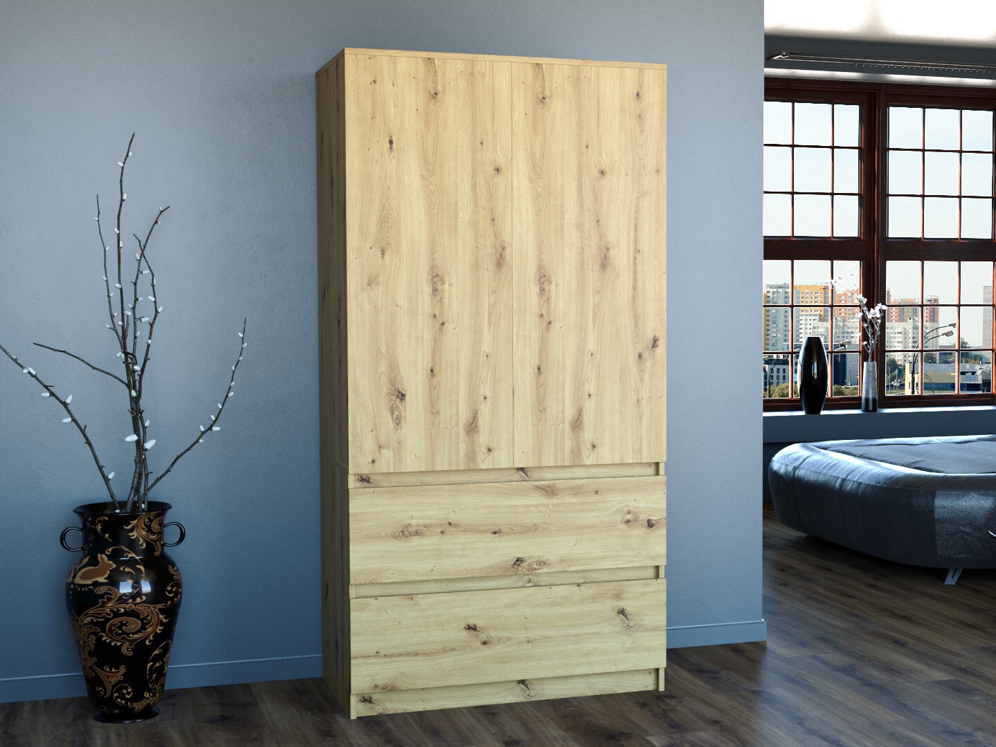 Armario Elbvelu 116 (Roble Artisan)