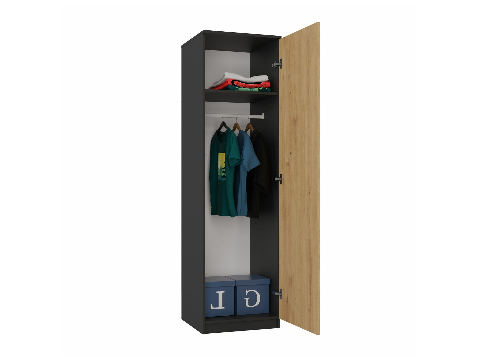 Armario Elbvelu 118 (Antracita + Roble Artisan)