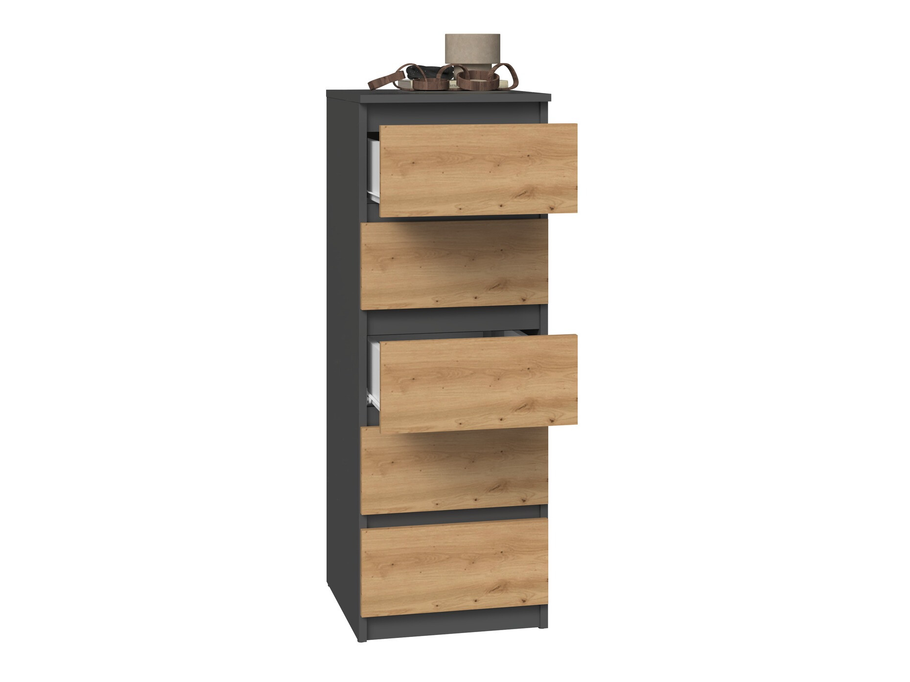 Cómoda Elbvelu 121 (Antracita + Roble Artisan)