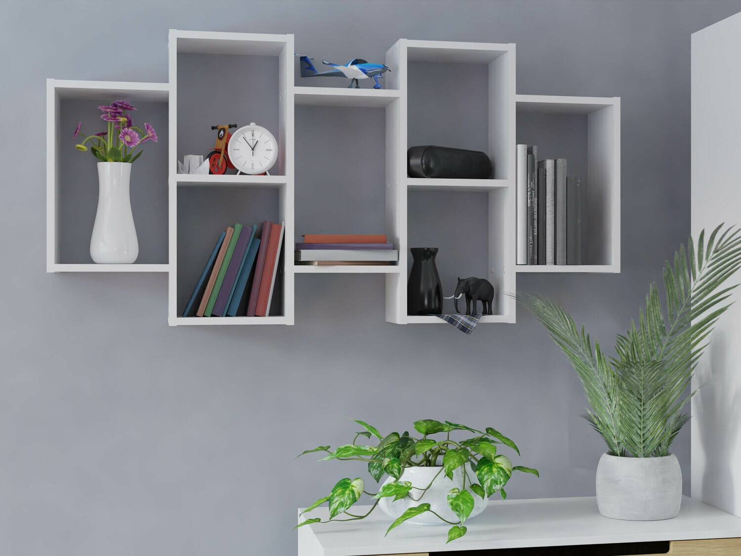 Estantería de pared Mandeville 226 (Blanco)