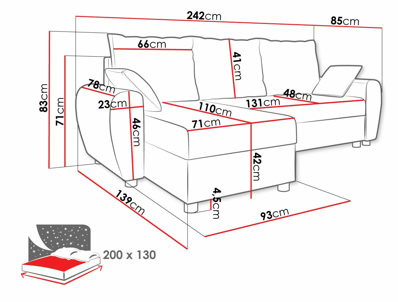 Sofá rinconero Memphis 123 (Poso 100)