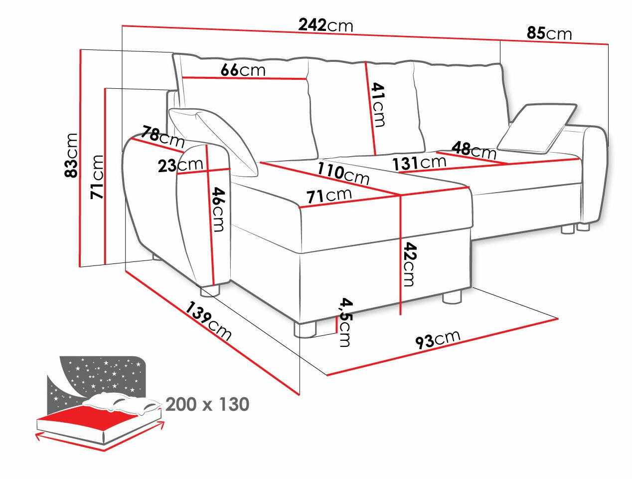 Sofá rinconero Memphis 123 (Poso 14)