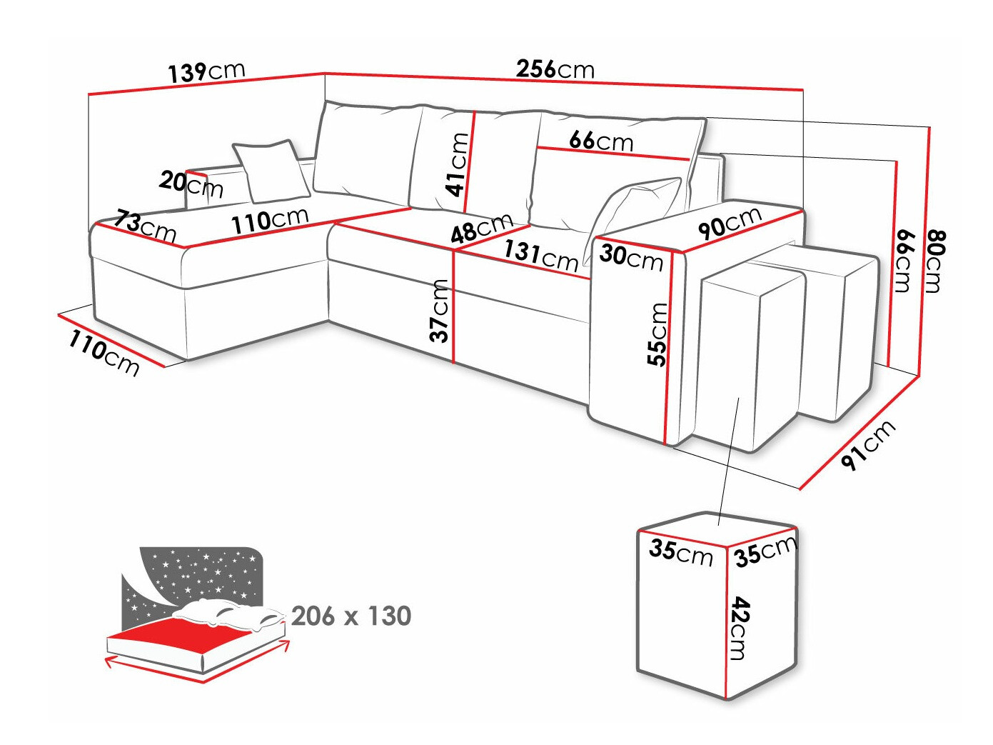 Sofá rinconero Memphis 129 (Muna 14 + Muna 10)