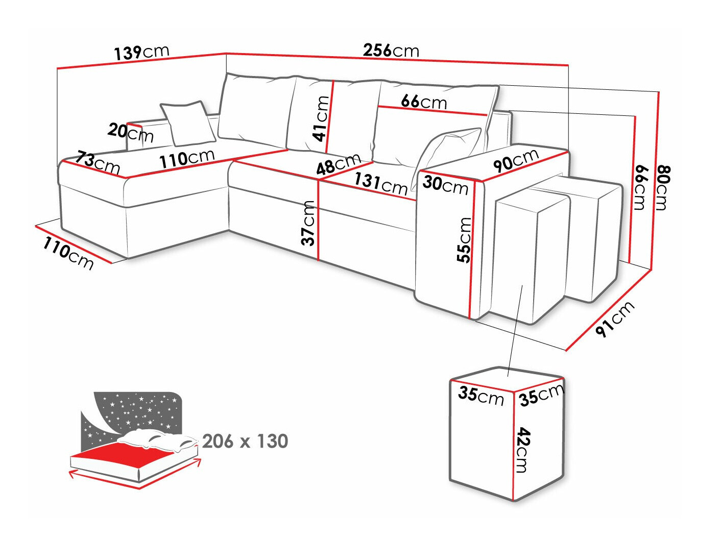 Sofá rinconero Memphis 138 (Poso 05)