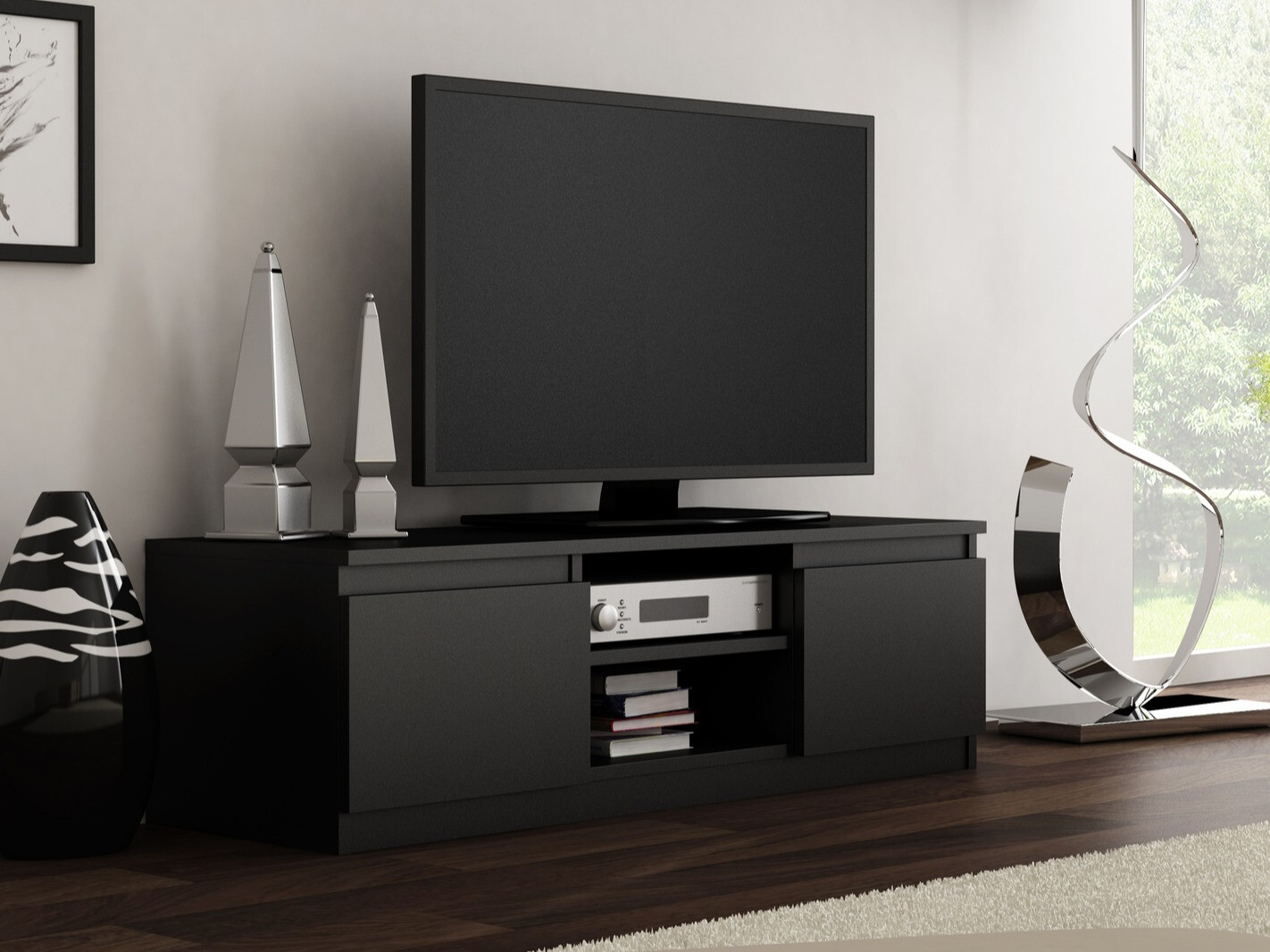 Mueble TV Elbvelu 123 (Negro)