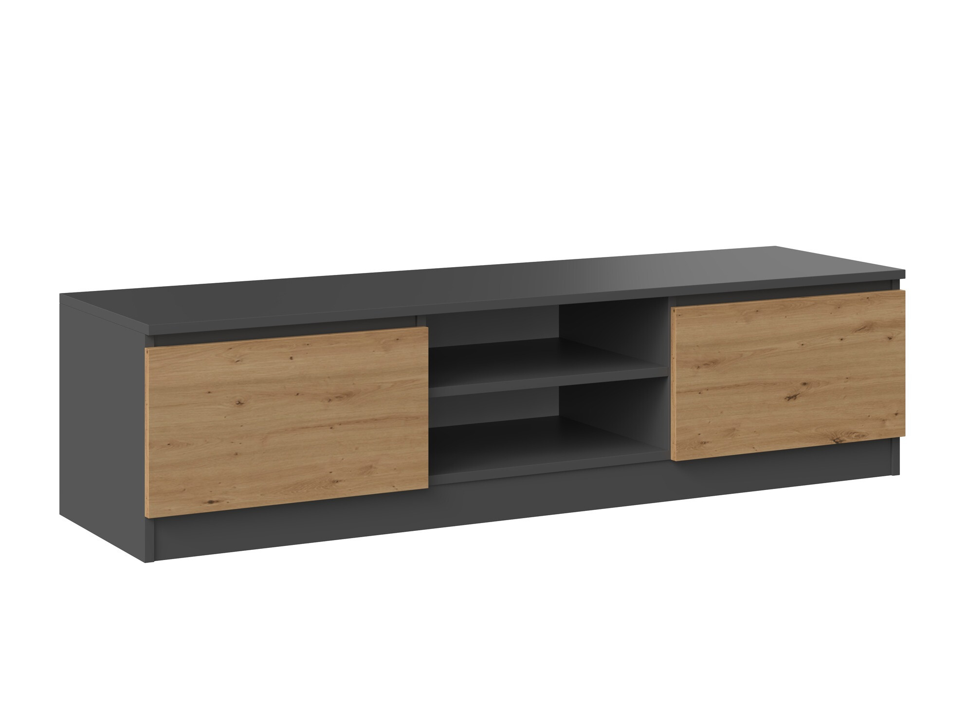Mueble TV Elbvelu 125 (Antracita + Roble Artisan)