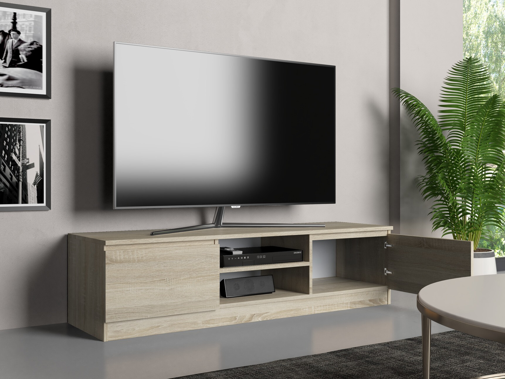 Mueble TV Elbvelu 125 (Roble Sonoma)