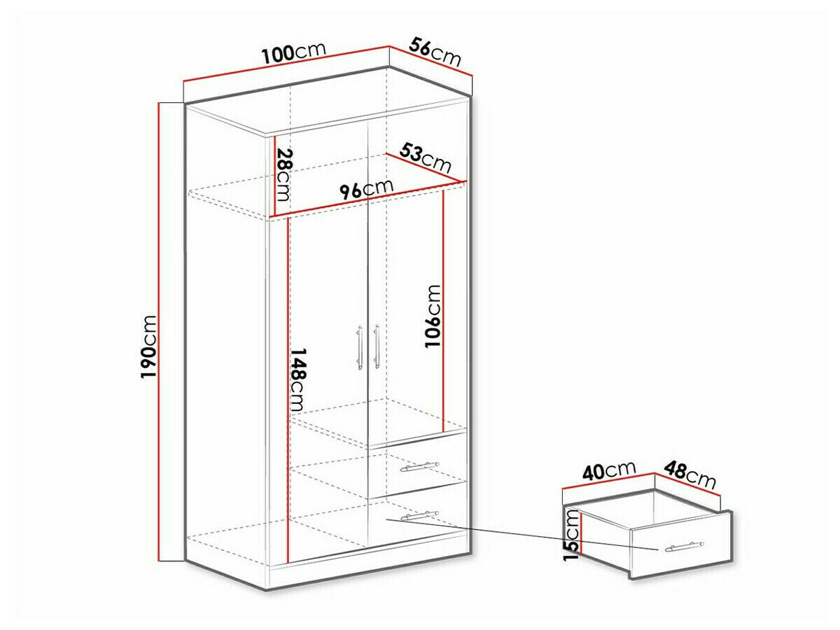 Armario Cavmero 105 (Roble Artisan)