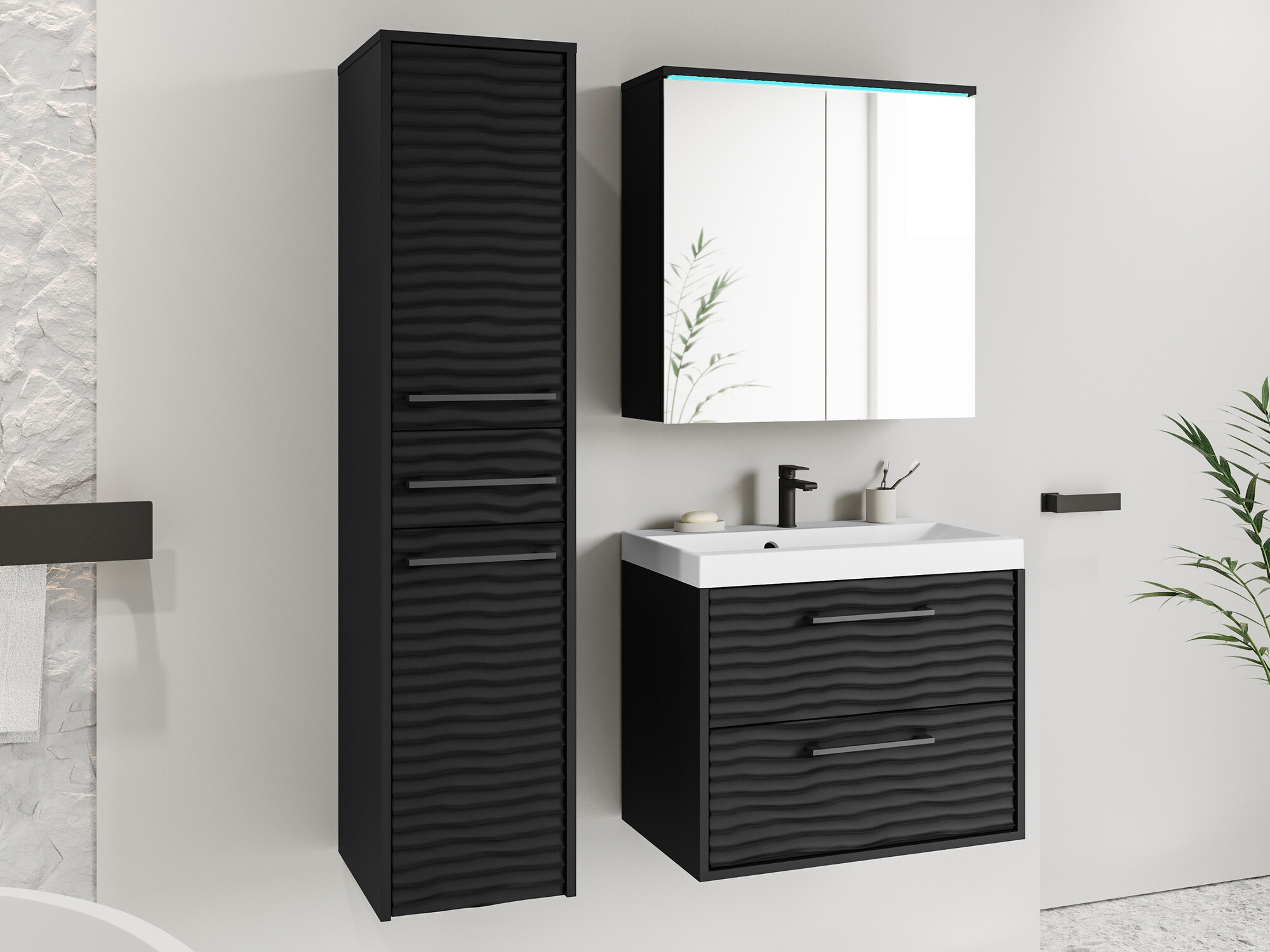 Conjunto de mueble de baño Sarasota 173 (Grafito)