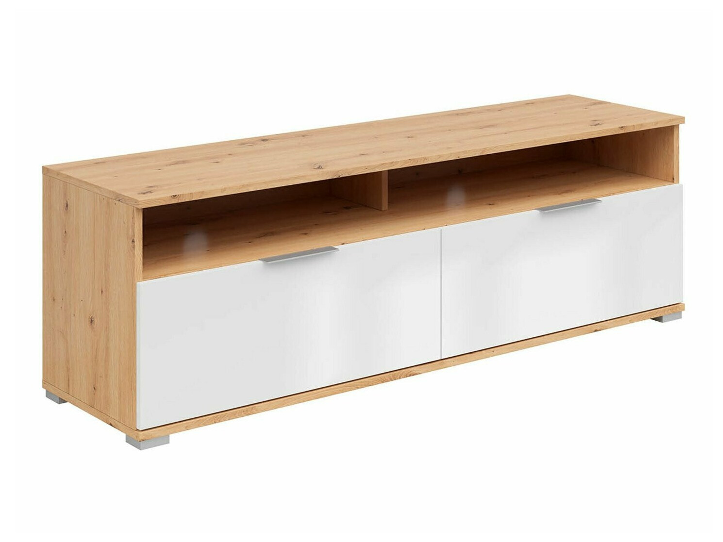 Mueble TV Tivetra 109 (Roble Artisan + Blanco brillante)