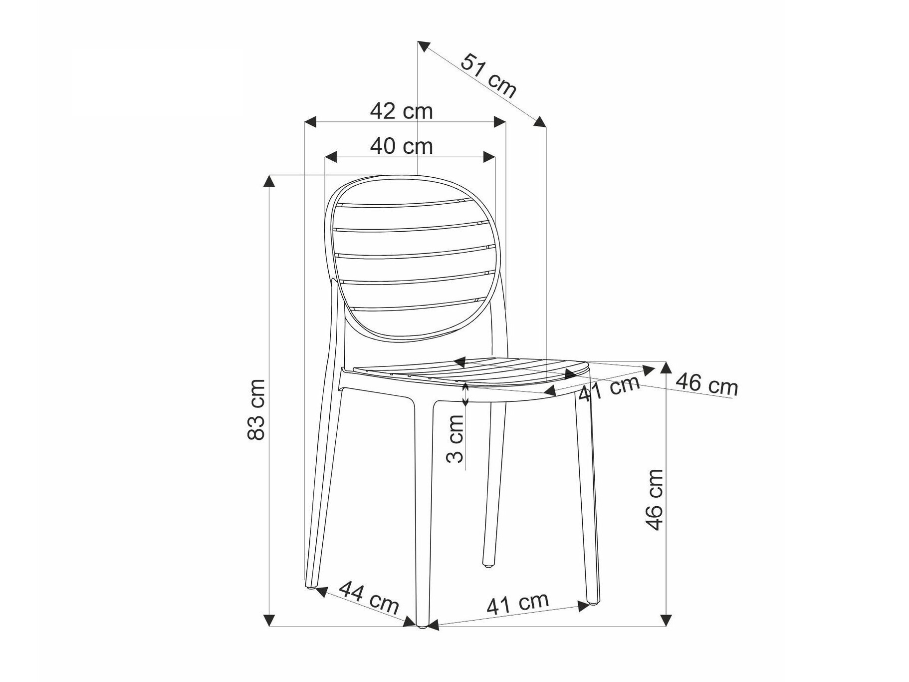 Silla Houston 1670 (De color marrón claro + Blanco)