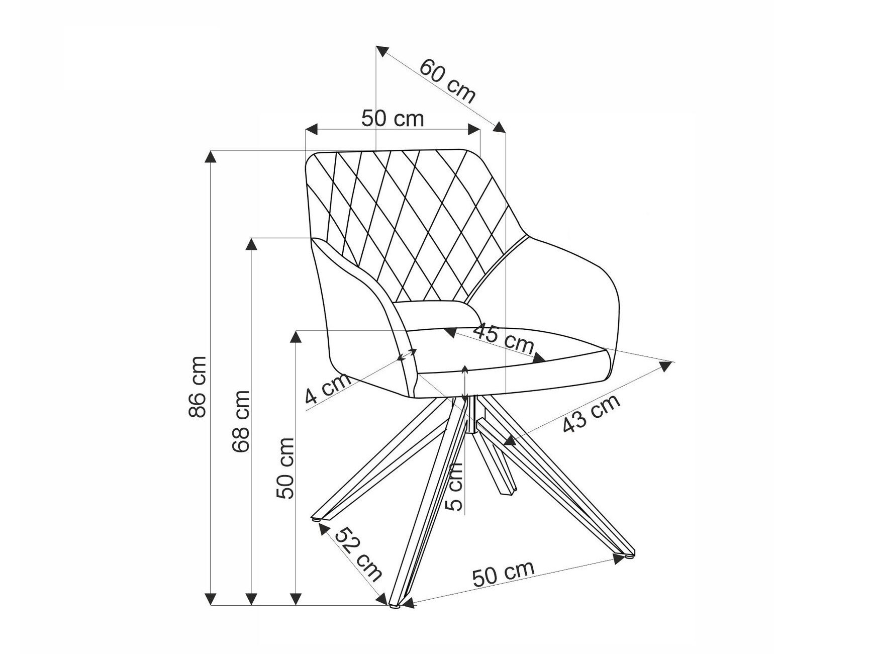 Silla Houston 1768 (Verde oscuro)