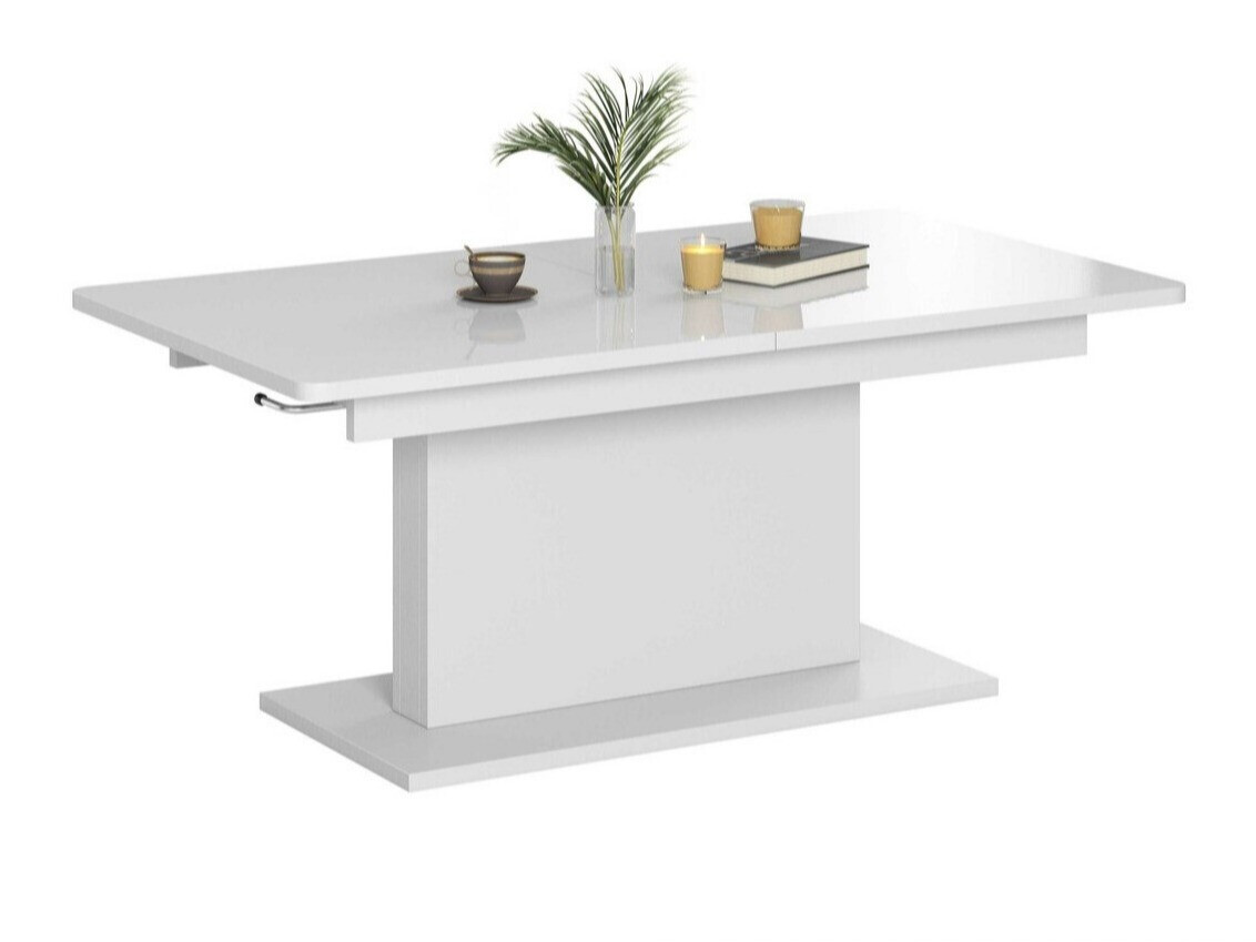 Mesa de centro convertible Houston 1253 (Mate blanco)