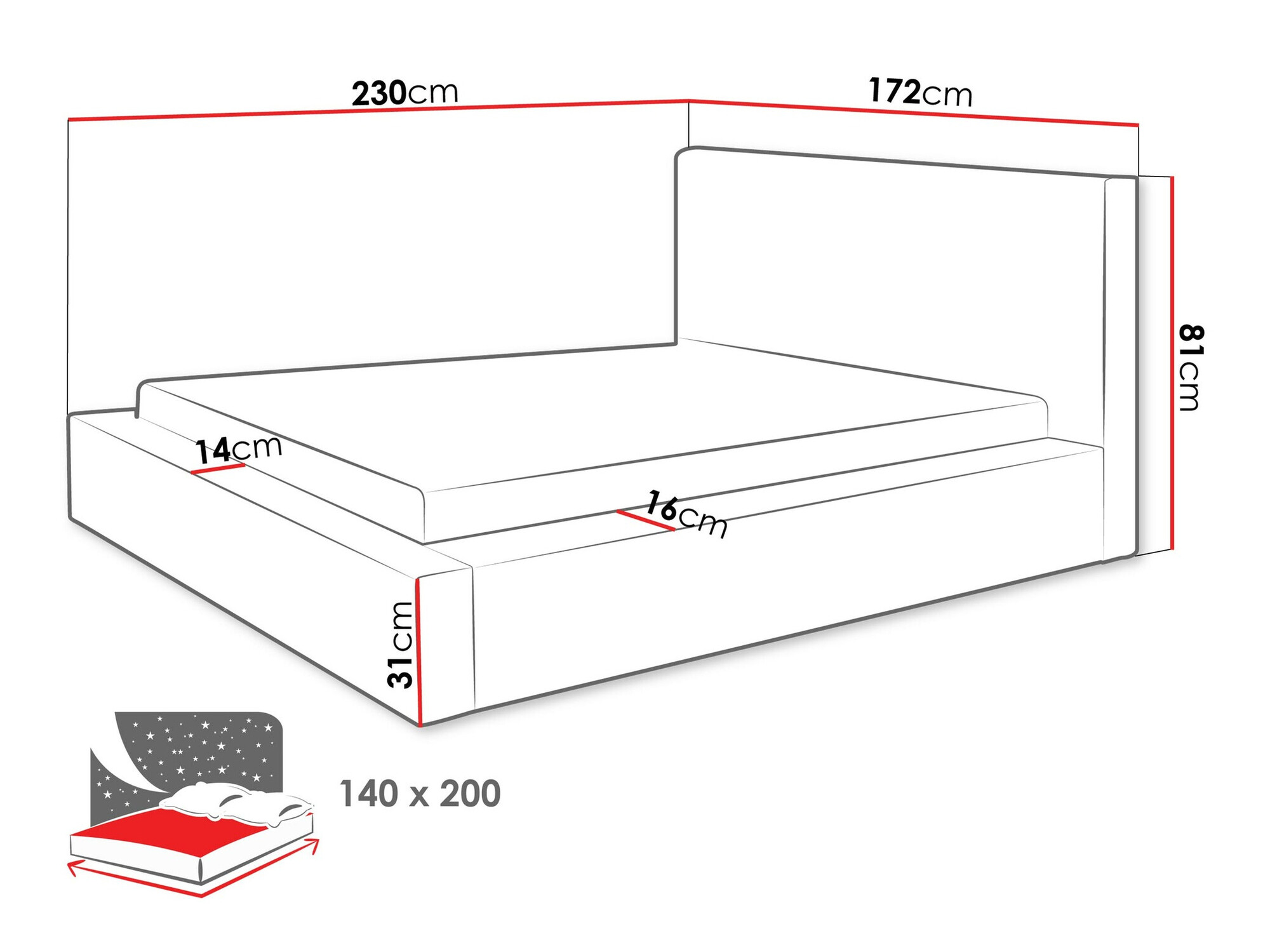 Cama TrendyNest 107 (Top 88)