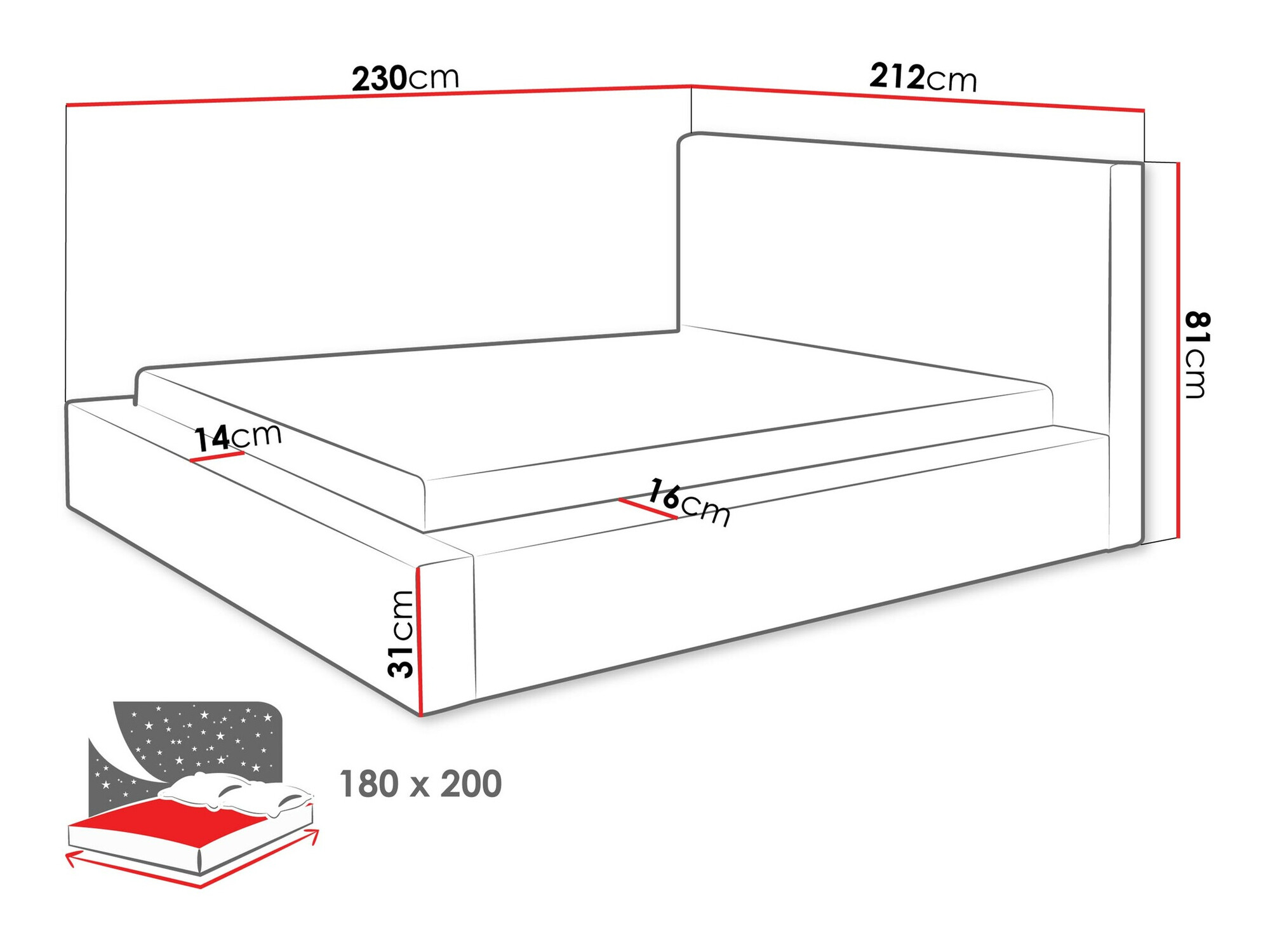 Cama TrendyNest 107 (Top 95)