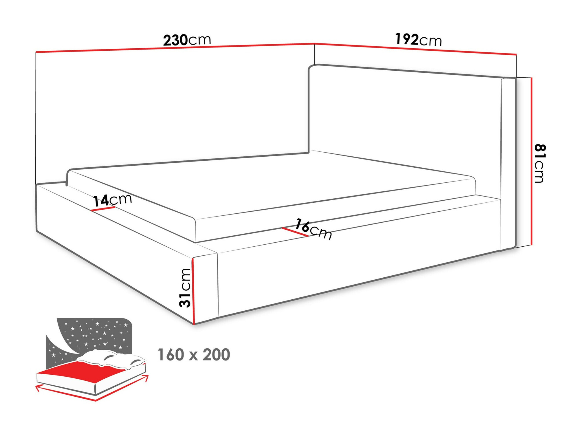 Cama TrendyNest Cervara (Top 90)