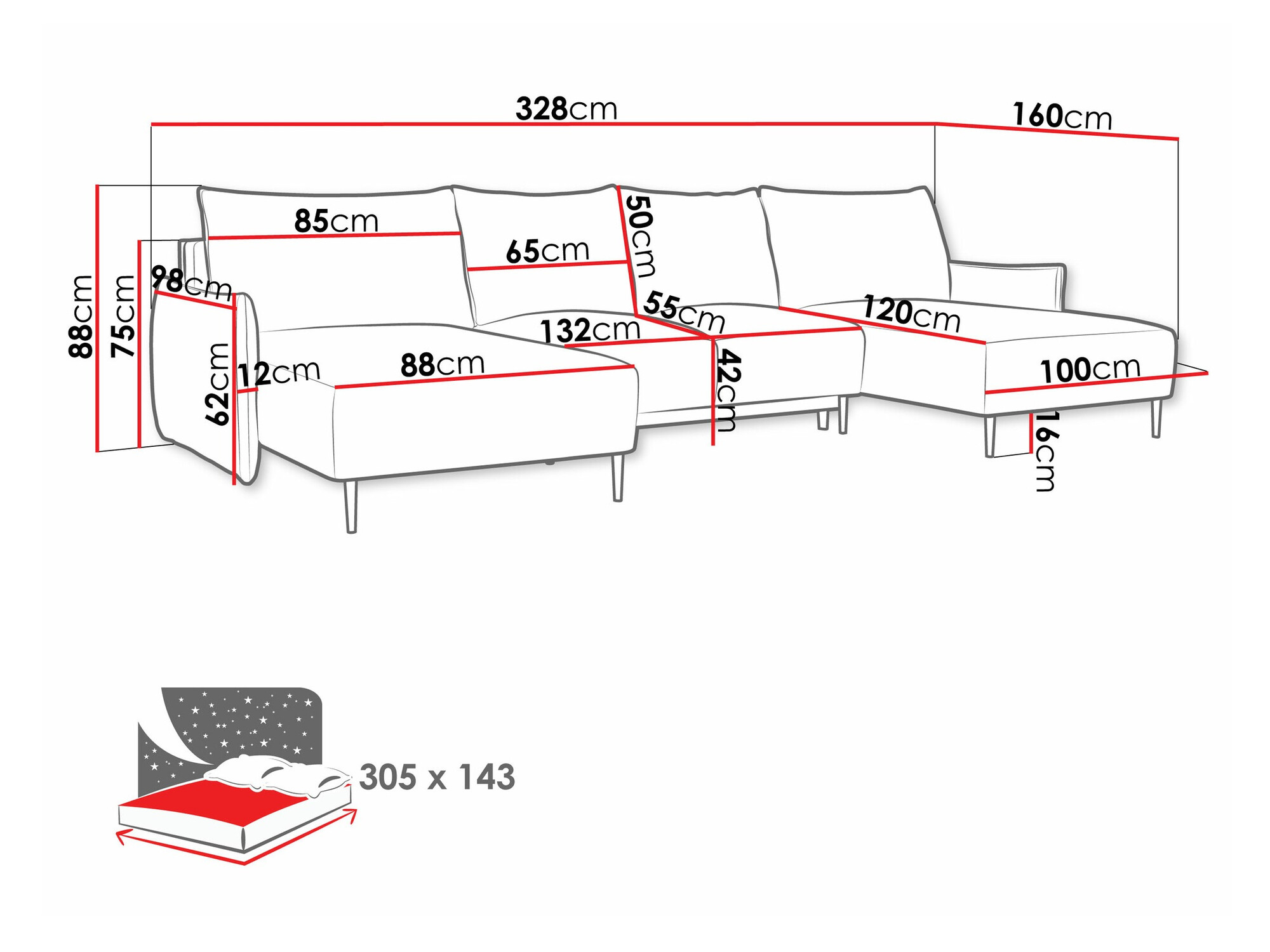 Sofá rinconero Columbus 223 (Velo 635)
