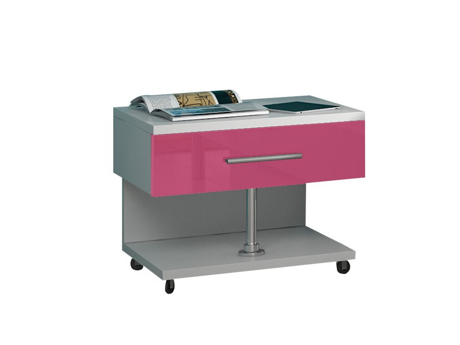 Mesilla de noche Campus (Blanco + Rosa brillante)